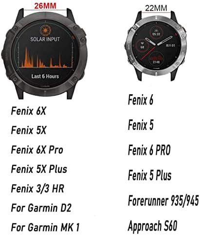 IRFKR 26 22 ממ רשמי רצועות פסקאות סיליקון רצועת שעון עבור Garmin Fenix ​​6x 6S Pro 5x 5 5S פלוס HR רצועת שורש שחרור מהירה