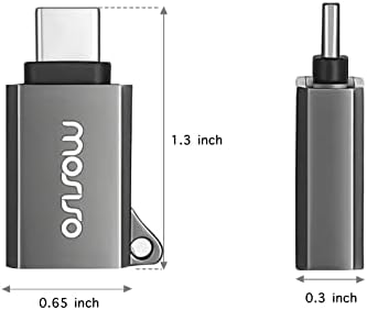 Mosiso USB C ל- USB מתאם 2 חבילה סגסוגת אבץ ותואמת למקרה MacBook Pro 16 אינץ '2020 2019 A2141, אולטרה סקי מגן מפלסטיק קשיח קשיח וכיסוי מקלדת עור, שחור וחלל אפור
