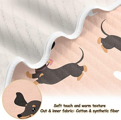 שמיכת חוטש כלבים כלבים מפעילים שמיכת כותנה לתינוקות, קבלת שמיכה, שמיכה רכה משקל קלה לעריסה, טיולון, שמיכות משתלות, 30x40 ב
