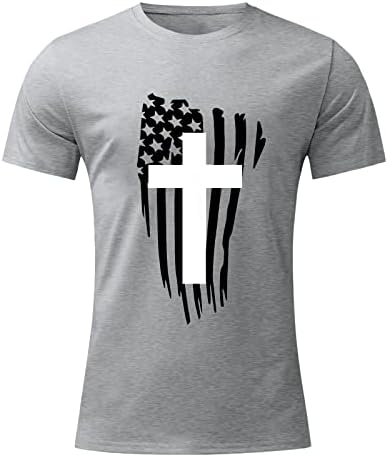 יום העצמאות של HSSDH חולצות T לגברים, חולצות דגל אמריקאי פטריוטי