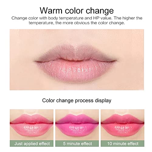 2 יחידות אלוורה צבע שינוי שפתון, לאורך זמן מזין שמנמני טיפול מזור קרם לחות קסם טמפרטורת צבע שינוי גלוס מט איפור