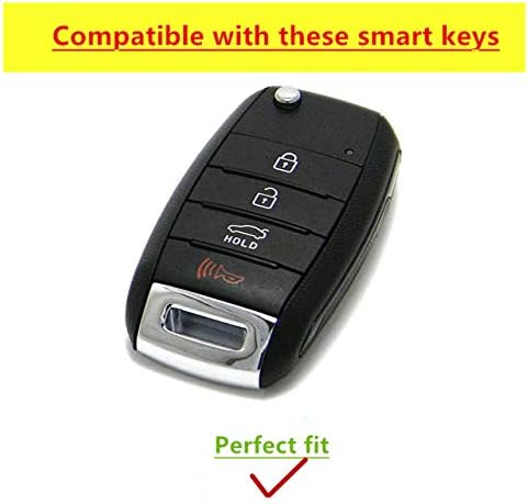 Binowen עבור Kia Key Fob Cover Case, TPU Key Fob Pergen Protector Shell Shell Peyless Nece