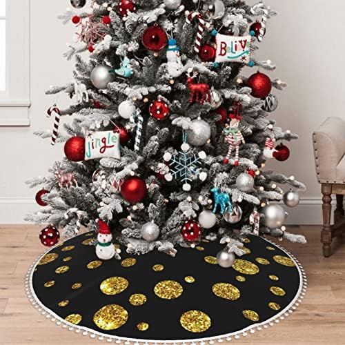 חצאית עץ חג המולד עם קיצוץ פום נצנצים קישוטי בית חג המולד לחג חג המולד 48
