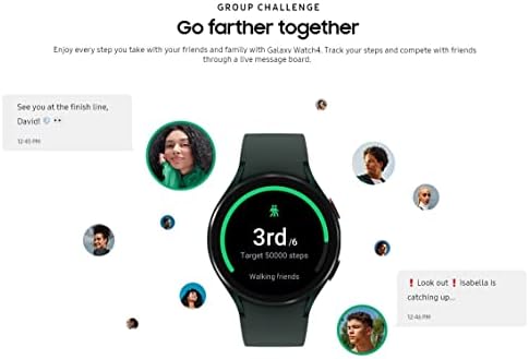 Samsung Galaxy Watch 4, 44 ממ, שחור - עמיד במים, שעון חכם אלחוטי, Tracker Multisport, להקת ספורט, Wi -Fi/Bluetooth בלבד - SM -R870NZKCXAA