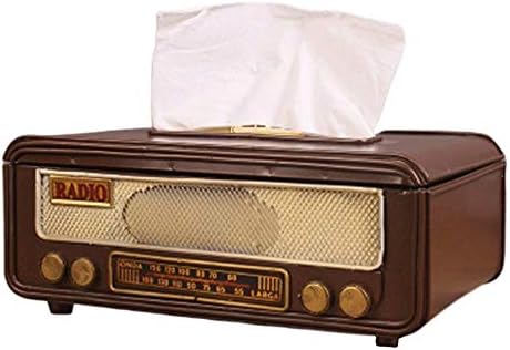 LLLY רטרו צורה רדיו קופסת נייר קופסת מפיות קופסת אחסון מיכל נייר מגבת מגבת מארז קופסת רקמות למשרד לבר ביתי