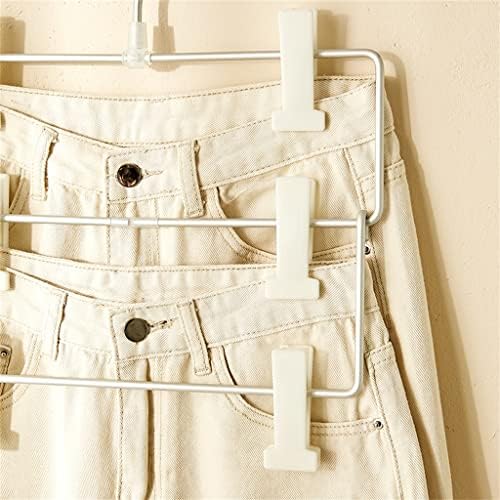 N/A אלומיניום תלת שכבות מכנסיים מכנסי בית מכנסי בית קליפ תלוי חצאית קצרה קולב מכנסיים חפץ אחסון