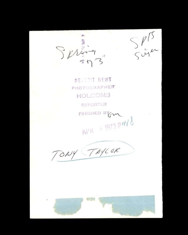 טוני טיילור חתום 1973 5x7 דטרויט טייגרס