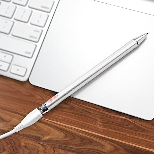 עט Stylus Waxwave תואם ל- Lenovo Thinkcentre זעיר -באחד - חרט פעיל אקטיבי, חרט אלקטרוני עם קצה עדין במיוחד - כסף מתכתי