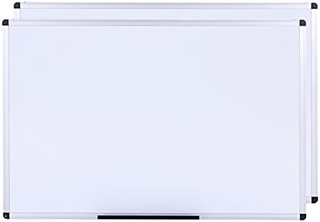 לוח/לוח יבש של Viz-Pro לוח/לוח לבן, לא מגנטי, חבילה של 2, 36 x 24 אינץ