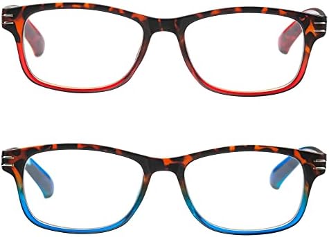 יוגו ראיית כחול אור חסימת משקפייםאנטי בוהק אביב ציר אומברה צבע מחשב משקפיים לגברים ונשים 2 חבילה