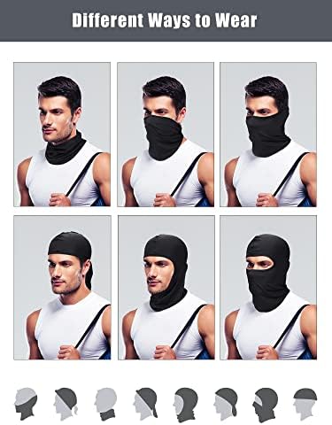 מסכת סקי סאטיניור 9 יחידות לגברים בקלאווה קירור צוואר גייטר פנים לנשימה מכסה מנוע עמיד לרוח לרכיבה על אופניים בחוץ