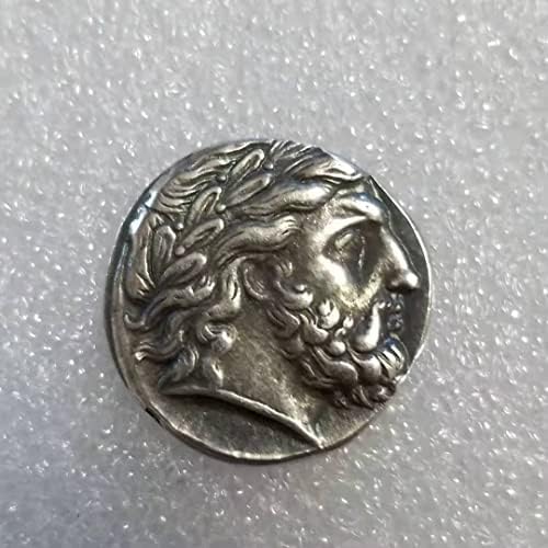 מלאכות עתיקות מטבעות יווניות נחושת מכסף מכסף מיושן כסף כסף כסף מס '3398