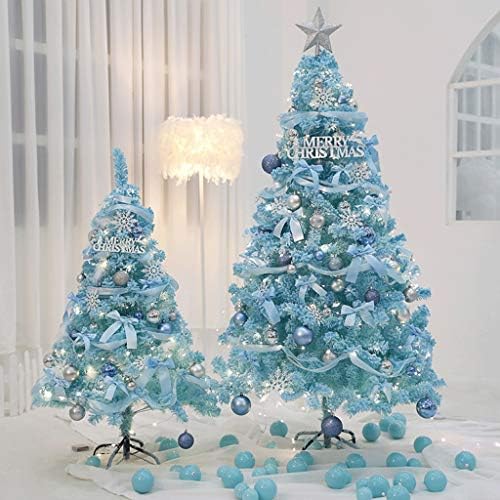 ערכת עץ חג המולד מלאכותית של עץ חג המולד מלאכותי של XXSLY מלאכותי, ארז נוהר עץ חג המולד ערכה כחולה לקישוט חלונות חיצוני קישוט מקורה עץ חג המולד עץ חג המולד