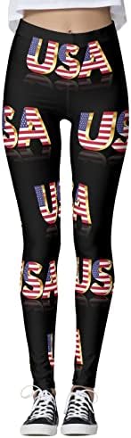 מיאשוי תחת חצאית מכנסיים יום עצמאות לנשים של אמריקאי 4 של יולי הדפסת חותלות גובה מותניים מותניים מאמן