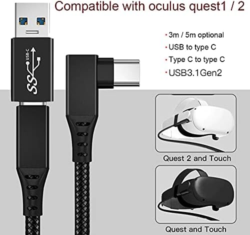כבל קישור ל- Quest 2 ו- Quest 1, כבל אוזניות VR ל- Oculus