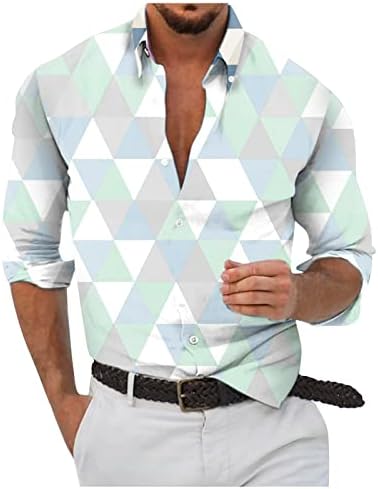Ayaso חולצות שרוול ארוכות לגברים כפתור קל משקל למטה צווארון צווארון חולצה חיצונית חיצונית מתאימה חולצה רגילה