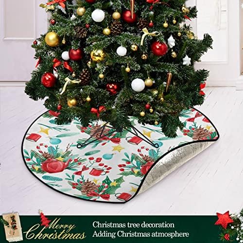 Mnsruu חצאית עץ חג המולד מחצלת עץ עץ אטום למים להגנה על רצפה, קישוטים לעץ חג המולד, 28.3 אינץ '