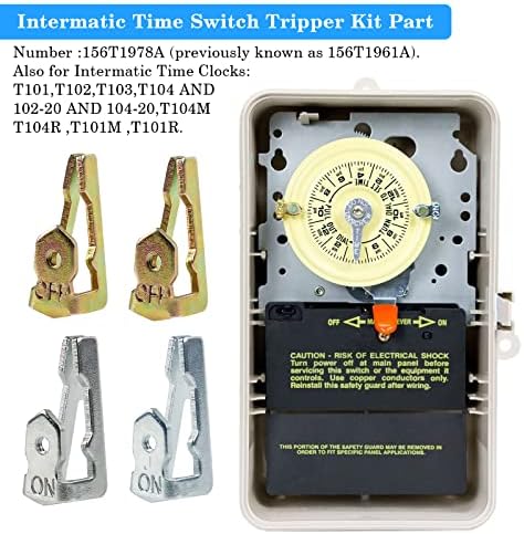 החלפה אינטרמטית 156T1978A Time Trippers Kit Fit T100 Series Clock Clock Trippers Timers - 2 חבילה