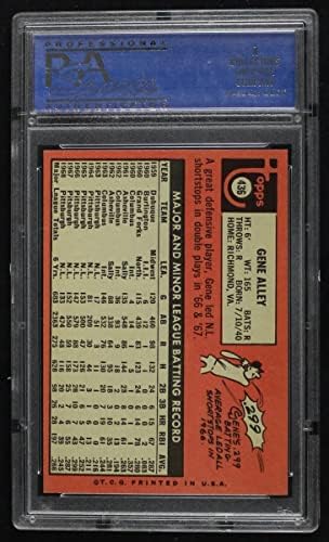 1969 Topps 436 Gene Alley Pittsburgh Pirates PSA PSA 8.00 שודדי ים