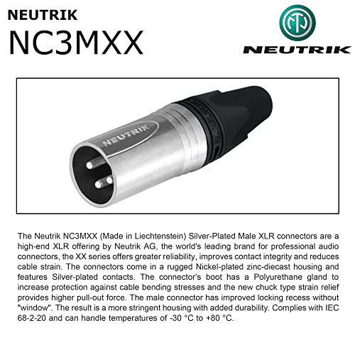 הכבלים הטובים ביותר בעולמות 6 אינץ '-כבל מיקרופון מאוזן מרובע בהתאמה אישית באמצעות Canare L-4E6S תיל ו- Neutrik כסף NC3MXX זכר ו- NC3FXX נקבה XLR תקעים