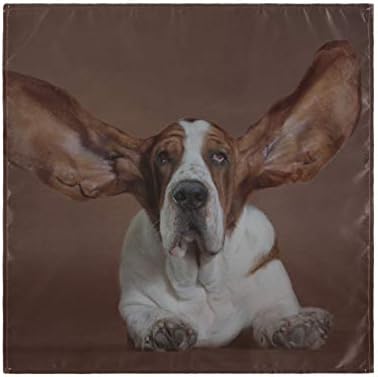 Enevotx קמטייל מפיות מפיות כלב באסט עם מפיות מסעדות אוזניים גדולות 20 x 20 אינץ 'לארוחות משפחתיות, חתונות, קוקטייל, קישוט כלי שולחן מטבח