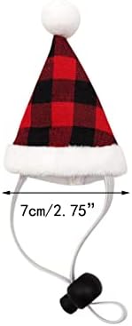 חג המולד כובע עוף לחיות מחמד צעיף 1 סט מיני אדום ירוק סנטה כובע צעיף חג המולד כובע חיה קטן עם רצועת סנטר מתכווננת לרווז תרנגולת אוגר גוויני קיטי חתול תוכי