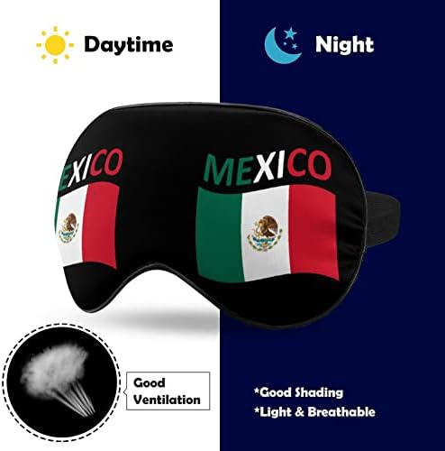 דגל מסכת שינה מקסיקו מסכת עיניים ניידת עם עיניים רכה עם רצועה מתכווננת לגברים נשים
