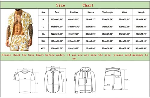 חליפות גברים 2 חלקים וסטים מכנסי גברים חוף קיץ מכנסיים קצרים שרוול קצר חולצות גברים מודפסים חליפות וסטים
