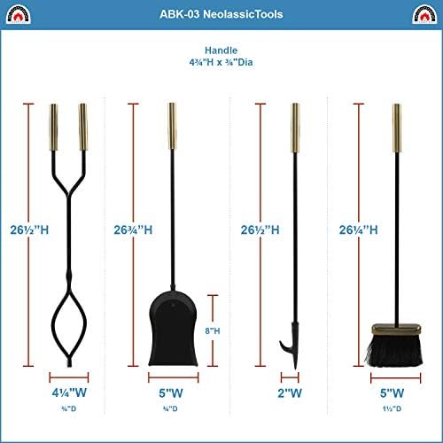 מינוטמן בינלאומי כלי, עתיק פליז ושחור ניאו-קלאסי אח סט