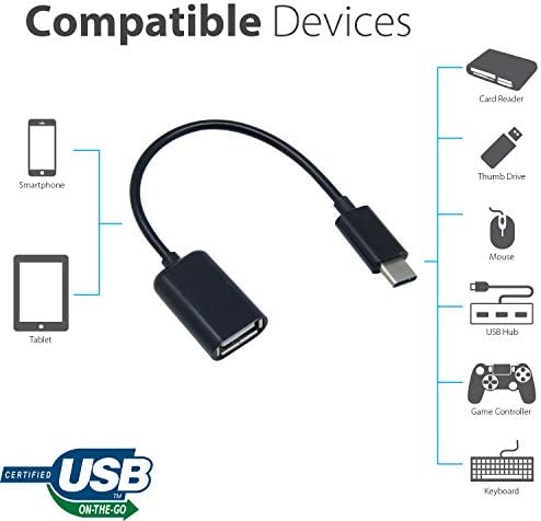 עובד מתאם OTG USB-C 3.0 עבור Samsung Galaxy M32 5G לפונקציות מהירות, מאומתות, מרובות שימוש, כמו מקלדת, כונני אגודל, עכברים וכו '.