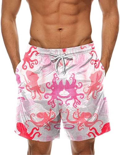 לוח טרייל גברים של אביב קיץ מקרית מכנסיים מכנסיים מודפס ספורט חוף מכנסיים עם כיסים גברים לשחות קצר