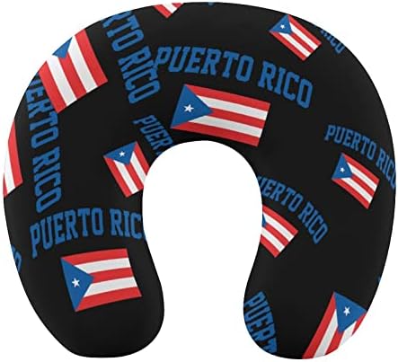 דגל פוארטו ריקו נוסע כרית צוואר כרית רכה בצורת U
