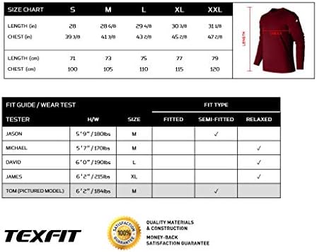 Texfit Combo Pack Pack Sport Sport חולצות שרוול ארוך עם בד יבש מהיר