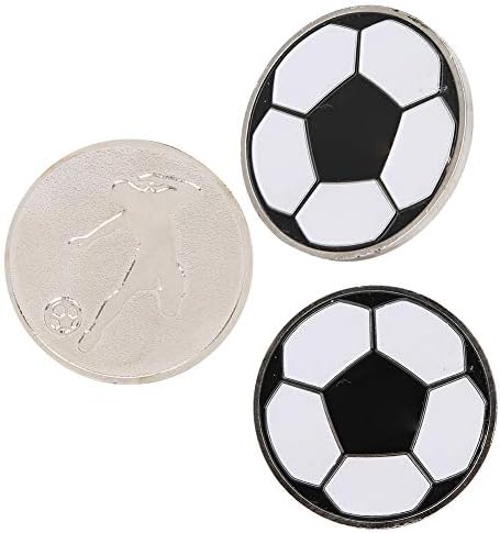 כדורגל לזרוק מטבע, 3 יחידות נייד כדורגל אימון משחק שופט להעיף מטבע כדורגל פיק צד לזרוק מטבע כלי
