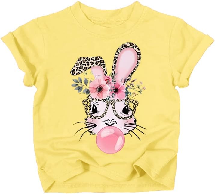 תינוקת פסחא שמחה חולצת טיוט פעוט תינוקת ארנב חמוד חולצה גרפית ילדים ארנב ארנב תינוקות מצחיקים