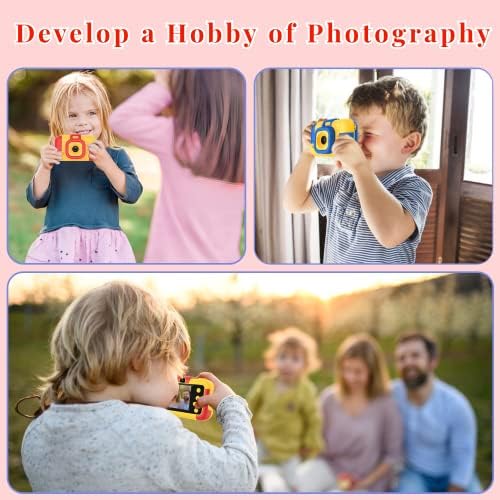 מצלמת ילדים לבנים ולבנות, מצלמות וידאו דיגיטליות בגודל 2.4 אינץ ' לפעוטות, מצלמת מתנות יום הולדת לחג המולד לילדים, צעצוע נייד ל-3 4 5 6 7 8 אדום בן שנה