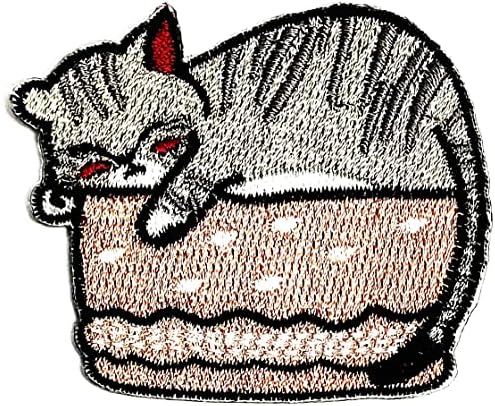 חתלתול חיות מחמד תיקון רקום תג ברזל על לתפור על סמל עבור מעילי ג ' ינס מכנסיים תרמילי בגדי מדבקת אמנויות חתול שינה במיטה קריקטורה תיקוני