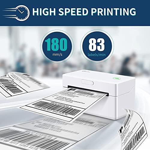 מדפסת תווית-180 מ מ/ש משלוח תווית מדפסת, 4×6 תרמית תווית מדפסת עבור חבילות משלוח, תווית מדפסת עבור תיוג ועסקים קטנים, תואם עם