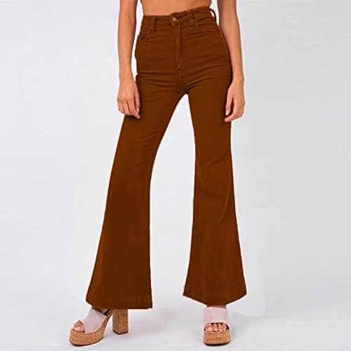 מיאשוי בתוספת גודל גבוהה מותן שמלת מכנסיים לנשים נשים של מוצק צבע קורדרוי התלקחות מכנסיים רחב רגל מכנסיים יוגה מכנסיים