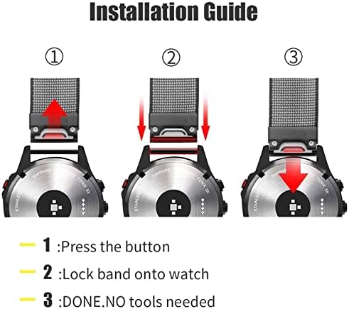 רצועת שעון ניילון שחרור מהיר 22 ממ עבור גרמין פניקס 6 פעמים 6 פרו שעון חכם איזיפיט להקת יד פניקס 5 פעמים 5 פלוס 935 ס60 קוואטיקס5