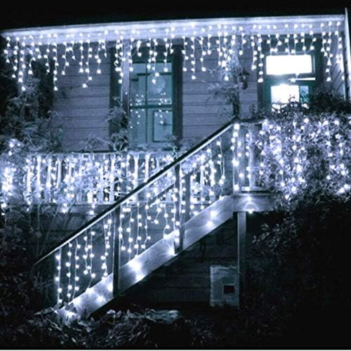 אורות קרח לחג המולד של ג'ומר, 300 LED 29ft 8 מצבים עם 60 טיפות, אורות חג מולד עם טיימר, אורות מיתר חיצוניים אטומים למים לחג, לחתונה, לקישוטי חג המולד של מסיבות