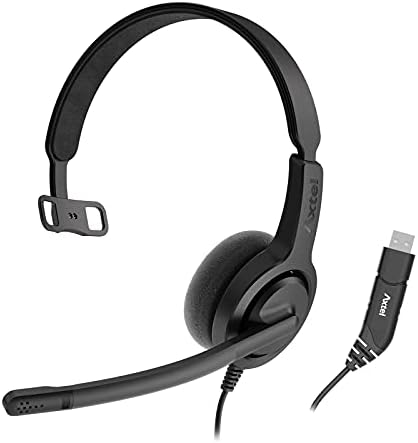 AXTEL Voice USB28 HDMONO NC - אוזניות חיבור USB עם ביטול רעש, Plug & Play עבור VoIP Softphone, ניתן לגילוי אוטומטי - אופטימיזציה עבור צוותים, זום ועוד