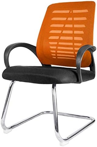 פשטות יצירתית כיסא משרד ביתי נוח, משענת יד קבועה כיסא אוכל לדירות חדר אוכל בחדר מטבח חדר מעונות חדר כורסה כיסא, LSXYSP, כתום, 505093 סמ