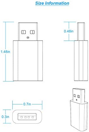 USB ל- USB-C מתאם נשי מארז 4, תואם למטען מגנטי של Apple Watch, Type-C לממיר כבל מטען לאייפון 14 13 12 מיני פרו מקס, MacBook, iPad, סמסונג גלקסי, גוגל פיקסל 6 5 4xl