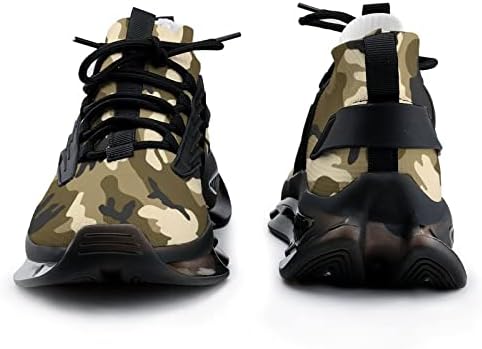 נעלי הסוואה של GJETFDAP לנשים גברים מנעלי נעליים נשים גברים נוחות משקל קל מהלך נעלי ספורט טניס מתנות, שחור 1,12