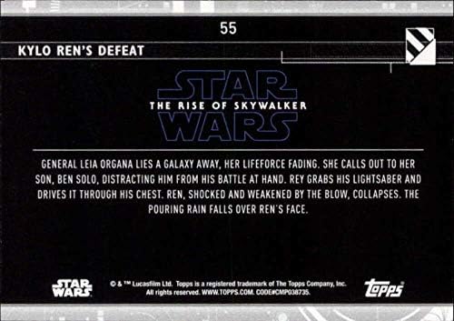 2020 Topps מלחמת הכוכבים העלייה של Skywalker Series 2 Blue 55 כרטיס המסחר של Kylo Ren