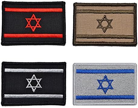 דגל ישראל דגל טקטי טקסי זרוע צבאי רקום 2x3 הכוכב היהודי המוסרי של דייוויד תפור על טלאי דגל המדינה הסמל הלאומי הישראלי