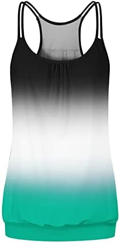 טרנדי מקרית חולצות קל משקל רופף בכושר קיץ ללא שרוולים לקשור לצבוע חולצות לנשים צוות צוואר רטרו