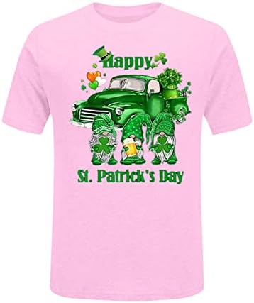 חולצת הדפס תלתן של יום פטריק הקדוש לנשים חולצות גרפיות חמודות