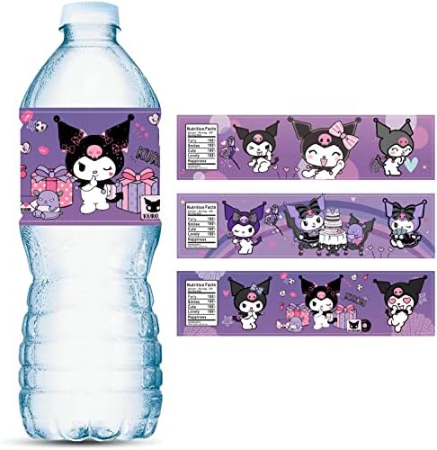 24 יחידות קורומי מים בקבוק תוויות, קורומי יום הולדת ספקי צד טובות עבור קורומי יום הולדת קישוטים
